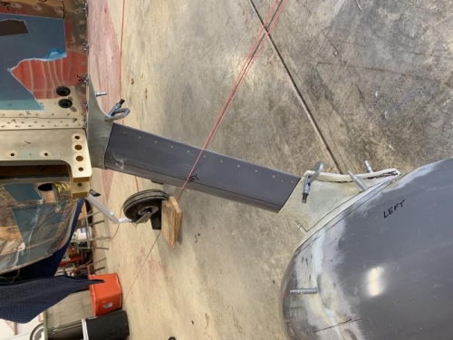 L side intersection fairings clecoed in place