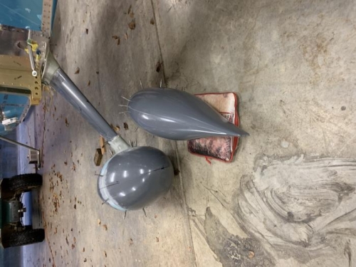 R side same, began nose wheel pant