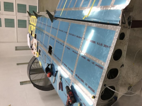 Spent past 2 days riveting on R bottom skin