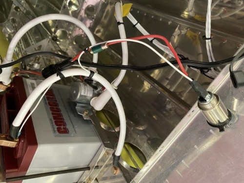 hot battery bus item in rear bulkhead