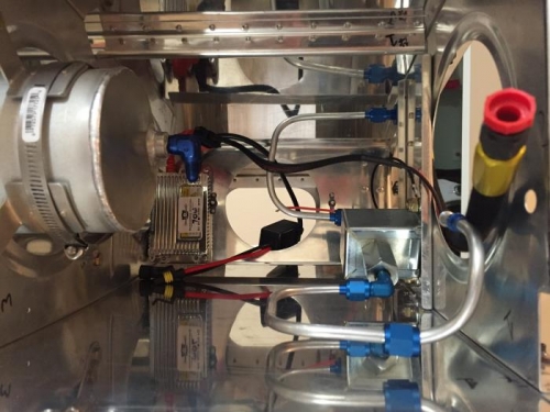 Most the plumbing complete with install of L aux fuel tank