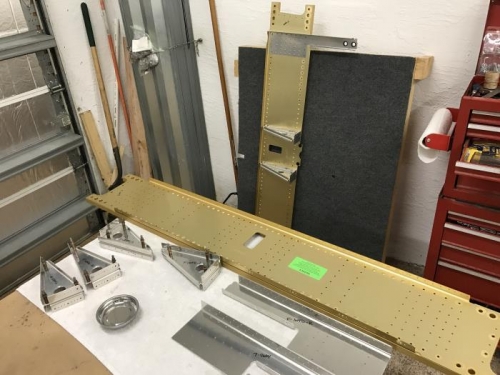 Riveting fwd spar and prepping aft fuse spar