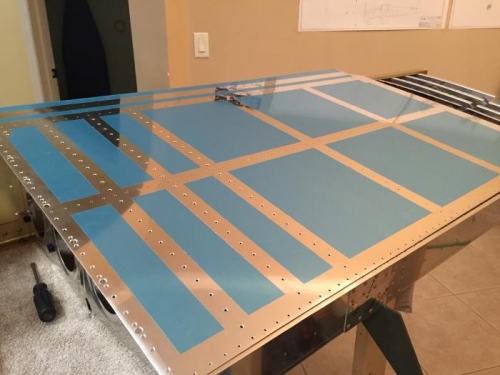 Trailing edge riveted skins getting ready