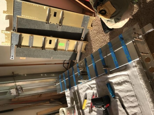 Riveted second spar and began work on 3rd bulkhead