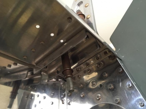 reinforced underside of new inner aileron hinge