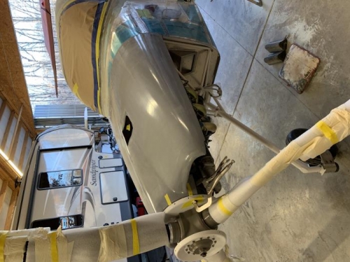 Working on the top cowling