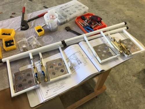 Rudder pedals and brakes getting completed