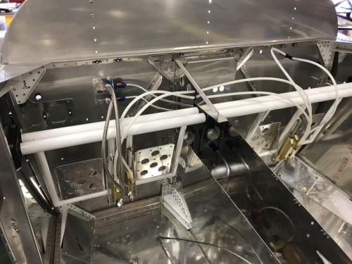 Rudder pedals installed