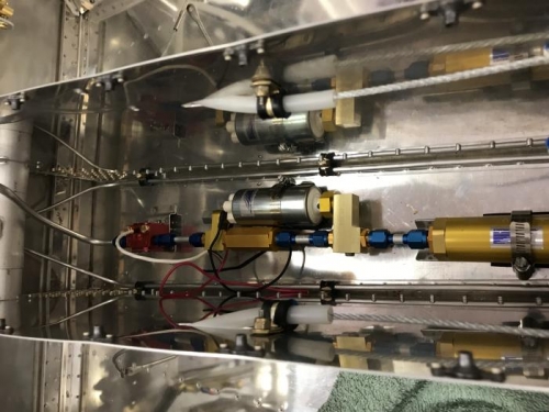 Rudder cables installed