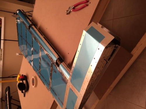 Bend leading edge of rudder and install counterbalance