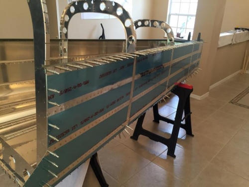 More riveting on the aft fuselage