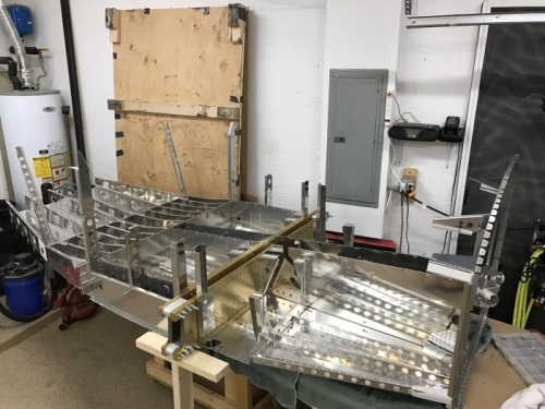 fore and aft FWD fuse closed up and ready to rivet