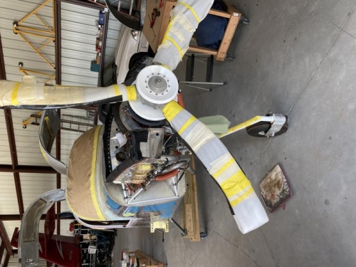 More FWF wiring and prop mounted...again