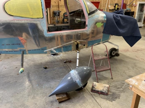 Finished left, starting the right.  And more fiberglass work