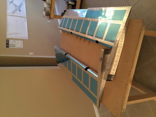 FInished both elevators..except for a few leading edge rivets...need more from Van's