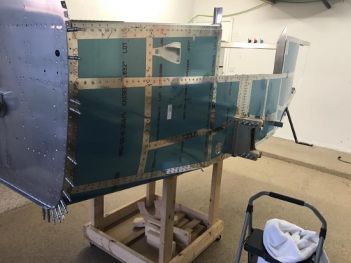 Finished riveting L side of fuse