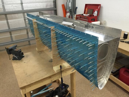 R fuel tank drilled and ready for disassembly