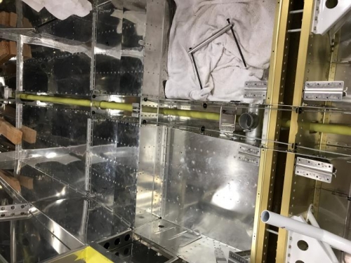 Elevator pushrods primed and installed