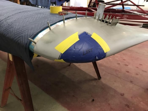 Both lenses cut and fit, drilled and nutplates installed