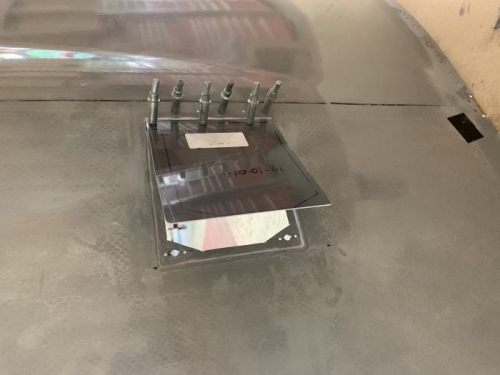 fabricating and fitting the oil dipstick door