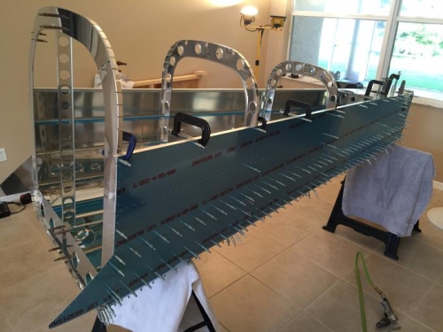 More progress drilling top longeron