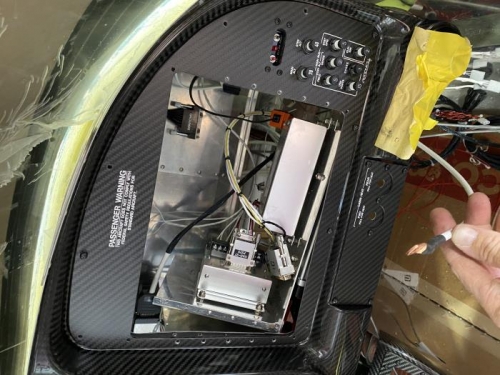 working on installing the panel