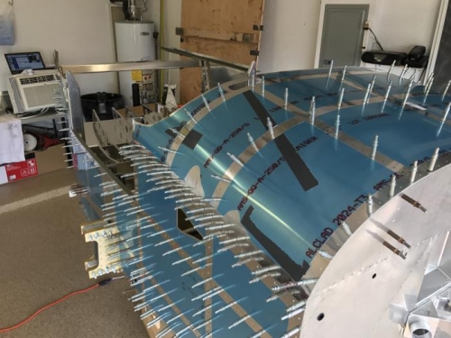 Drilling out upper fuse skin