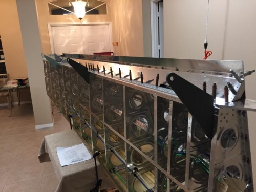 Working on the gap seals for aileron and flaps L wing