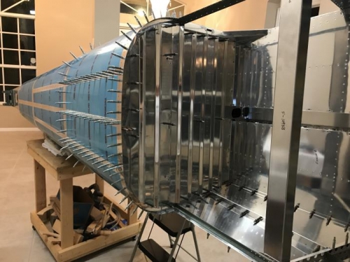 Aft baggage upper and lower bulkheads installed for fitting