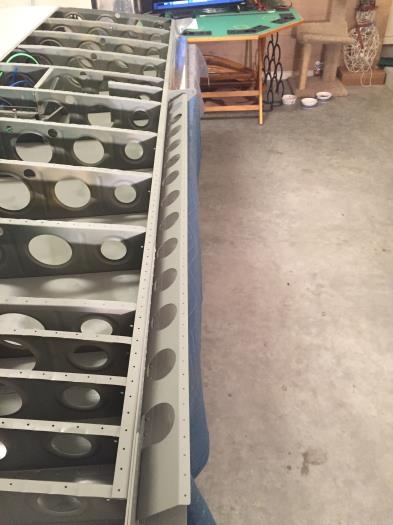 View of the brace and the aileron gap seal both finished