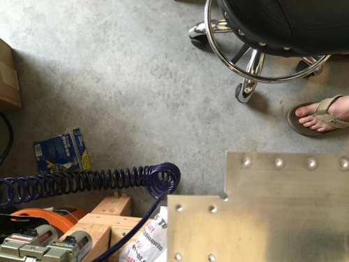 Overlap cut and drilled to prevent cracking