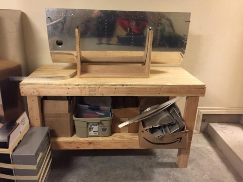 Built Wing tank Jig and placed Tank skin and parts in it