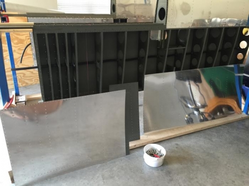 RW Skins going on for final riveting