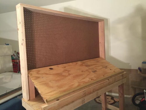 Added a full 4X8 sheet of pegboard!