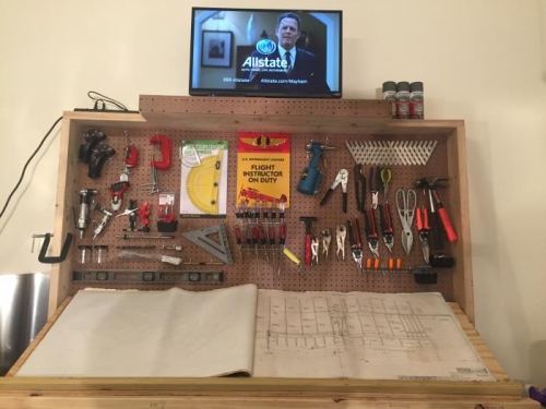 Hung Tools and Built TV Shelf!