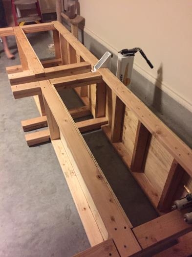 Attached C Frame to benches
