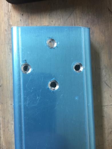 Screw holes counter sunk!