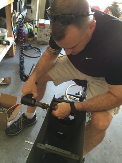 Riveting leading edge skin!