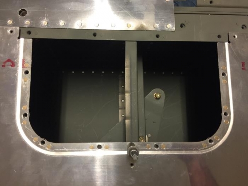 Skin in place top side view of nut plates