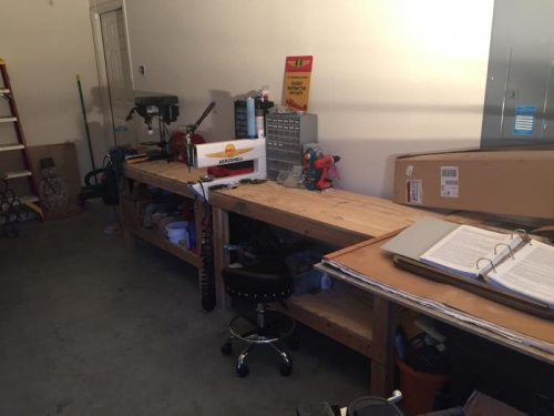 Everything put away to get started again on the left wing