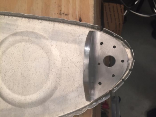 Fuel pick-up hole drilled