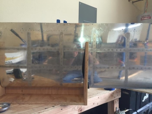 Cleaned the skin and rivet heads up lightly before the access sealant set-up