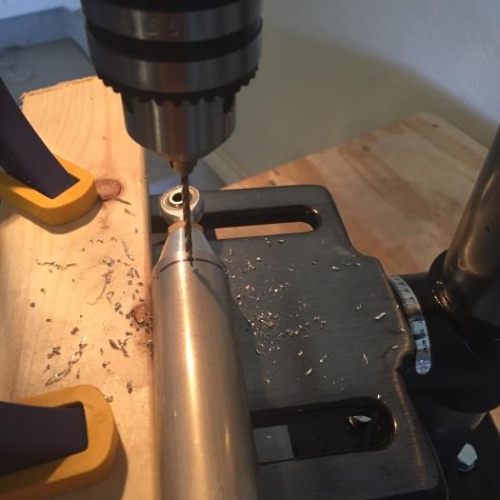 Used the new drill press and a guide to ensure the holes were true!