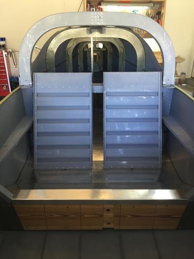 Seat backs positioned