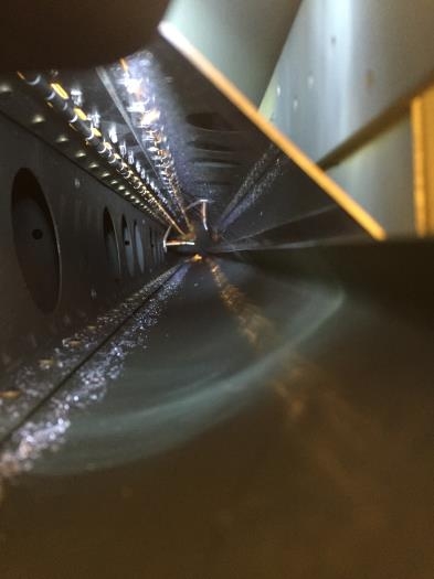 A view from inside as I was drilling and using clecos to hold it all together as I progressed