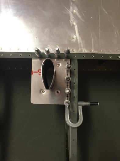 Brakets in place, starting to drill