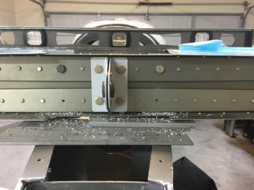 Drilled and inserted top bolts first!