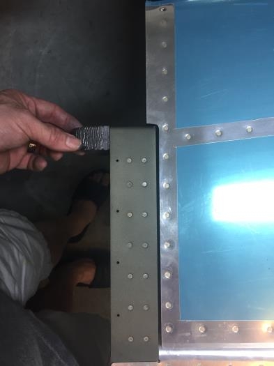 Notch cut and smoothed with scotchbrite wheel