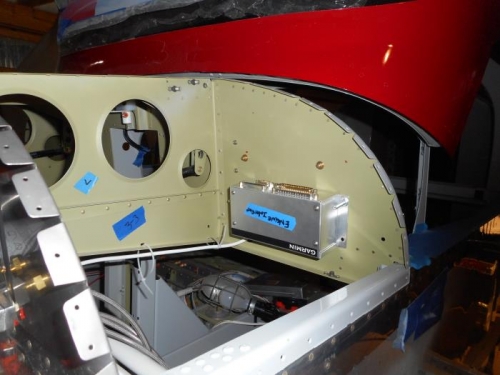 Engine monitor on back of left sub panel