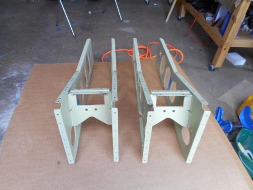 Seat ribs with crotch strap brackets